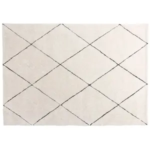 Comparateur de prix : Tapis déco shaggy patrik 160x230cm blanc