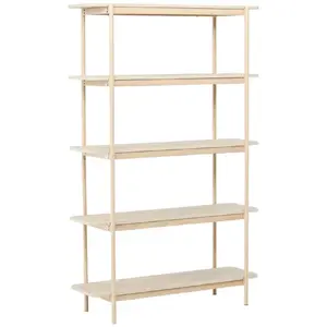 Comparateur de prix : Heim bibliothèque 190 cm 5 étagères whitewash.