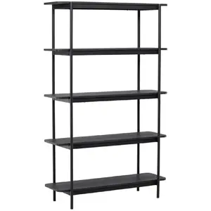 Comparateur de prix : Heim bibliothèque 190 cm 5 étagères noir.
