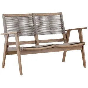 PARIS PRIX Canapé de jardin 2 places little john 120cm marron pas cher