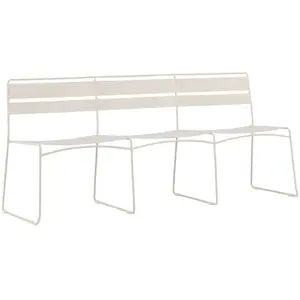 Hioshop Canapé de jardin 3 places lina 180cm beige pas cher