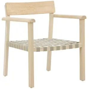 Comparateur de prix : Fauteuil Style Chaise en Bois Krois 77cm Naturel