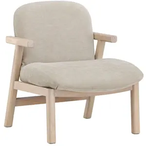 Comparateur de prix : Fauteuil en tissu et bois - Beige