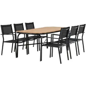 Ensemble Table de Jardin & 6 Chaises Holmbeck & Copacabana 200cm Natur...Vendu parrue-du-commerce