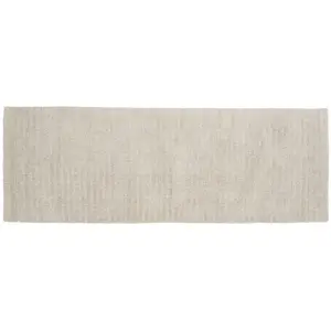 WOODEK Tapis en laine design scandinave Milton, gris clair 70x200 pas cher