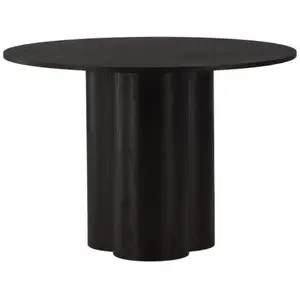 Comparateur de prix : Le Concentré Table à manger ronde en bois 110x76 cm noir