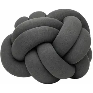 Pouf XL en acrylique et laine gris Knot - Design House Stockholm