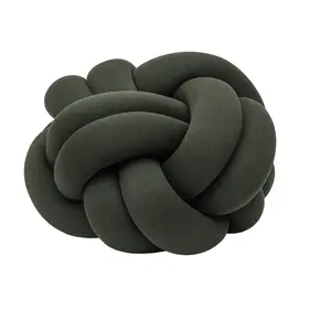 Pouf XL en acrylique et laine vert forêt Knot - Design House Stockholm