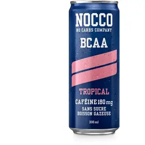 Nocco | Nocco Bcaa Drink (330ml) | Boissons BCAA | Boisson gazeuse enrichie en acides aminés, vitamines et caféineVendu parfitness-boutique