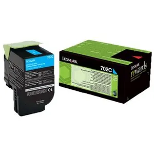 Lexmark 702C - Cyan - original - cartouche de toner LCCP, LRP - pour Lexmark CS310dn, CS310n, CS410dn, CS410dtn, CS410n, CS510de, CS510dte pas cher