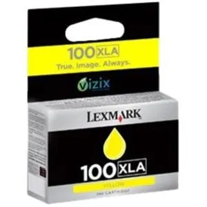 MM Lexmark Cartridge No. 100XLA - À rendement élevé - jaune - original - cartouche d'encre - pour Lexmark Prevail Pro704, Value Ink Prevail Pro709, Value Ink Prospect Pro209Vendu parfnac