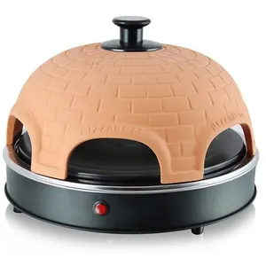 Four à Pizza Livoo Rouge 1800W - Pierre Antiadhésive, Plancha Et Grill électrique