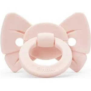 Sucette orthodontique en silicone Binky Bow Misty Pink (0 mois et +) pas cher