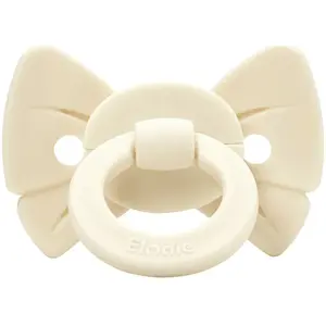 Sucette orthodontique en silicone Binky Bow Oat White (0 mois et +) pas cher