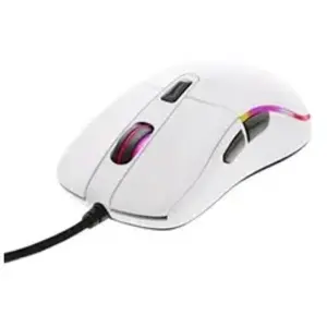 Comparateur de prix : Souris Glossy PC GAM-086 Filaire Gaming USB 6 Boutons Blanc Brillant