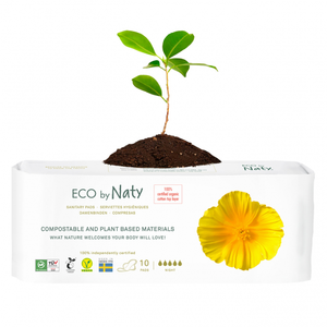 Naty - Serviette périodique 100 % Eco Nuit - 10 pièces pas cher