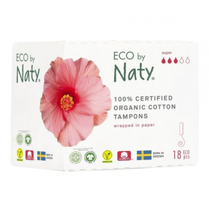 Naty - Tampons Super sans applicateur - 18 pièces