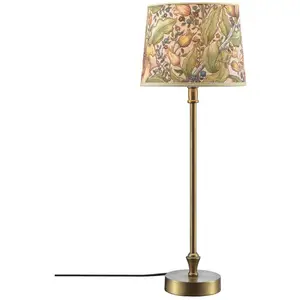 PR Home Lampe à poser Liam, laiton, abat-jour Sofia Theo beige pas cher