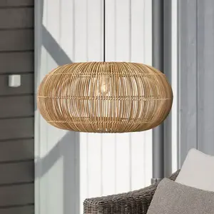PR Home Suspension d'extérieur Zuri, Ø 51 cm, rotin, connecteurVendu parluminaire