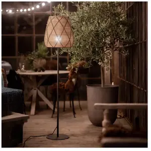 PR Home Lampe de terrasse Agnar Lollo, gris, aspect rotin, 154cmVendu parluminaire