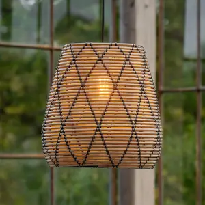 PR Home Suspension d'extérieur Lollo, aspect rotin naturel, Ø 38 cmVendu parluminaire
