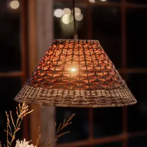 PR Home Suspension d'extérieur Lisen, marron, fiche, Ø 45 cmVendu parluminaire