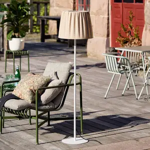 PR Home Lampadaire d'extérieur Agnar, blanc/marron, 140 cmVendu parluminaire