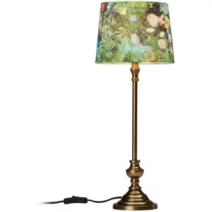 PR Home Andrea lampe de table motif laiton/vert pas cher