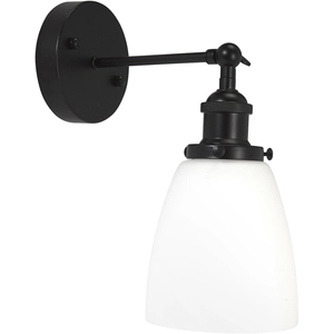 PR Home Applique murale Kappa, noir/opale, verre, métal pas cher
