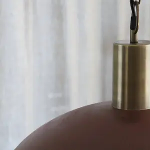 PR Home Suspension Alton, Ø 60 cm, couleur rouille, métal, E27 pas cher