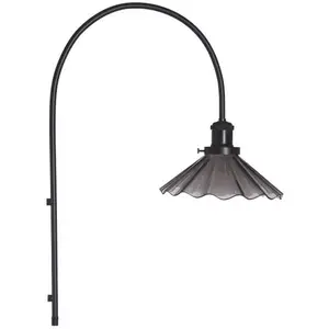PR Home Applique murale August, noir, verre ondulé, Ø 25 cm pas cher