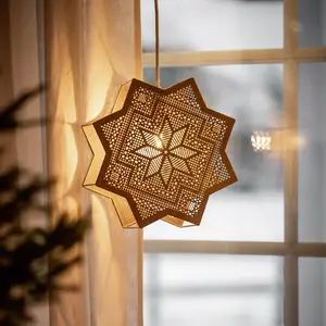 PR Home Elvira étoile déco en métal, beige pas cher