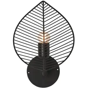 PR Home Elm applique avec prise, noireVendu parluminaire