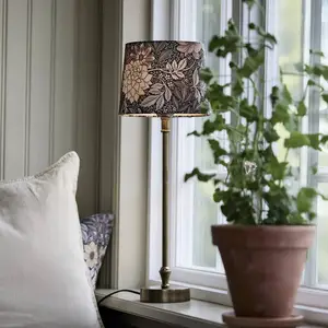 PR Home Lampe de table Liam Sofia Dahlia Brown coloré/laiton 55cm pas cher