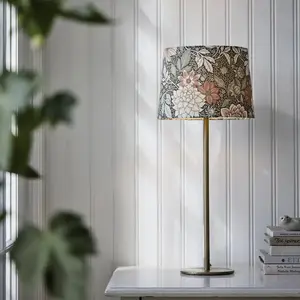 PR Home Lampe de table BASE DAHLIA, verte, hauteur 58 cm, tissu pas cher