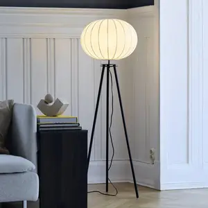 PR Home Lampe sur pied Base, noir, hauteur 125 cm, textileVendu parluminaire