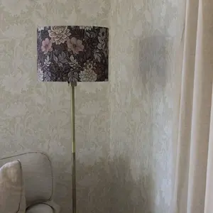 PR Home Lampe sur pied Amy, Dahlia marron/doré, hauteur 150 cm, textil...Vendu parluminaire
