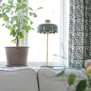 PR Home Lampe à poser Wells, vert/doré, hauteur 50 cm pas cher