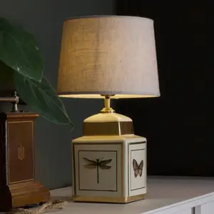 lampe à poser PR Home Lucca, sable, hauteur 45 cm, céramique pas cher