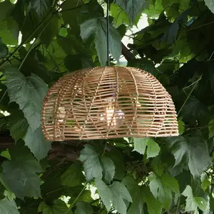 PR Home Suspension d'extérieur Mayla, rotin naturel, Ø 43 cm, fiche IP...Vendu parluminaire