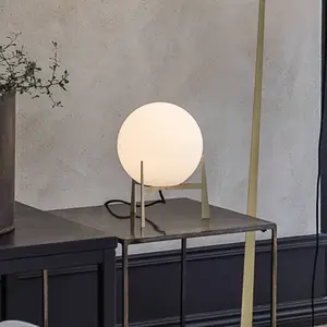 PR Home Milla lampe de table, 28 cm, doré/opale pas cher