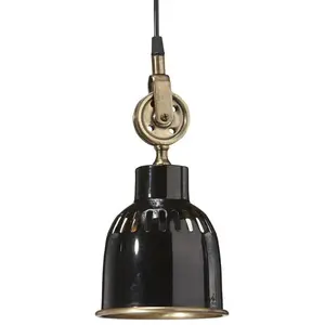 PR Home Cleveland suspension 14 cm noir/laiton pas cher