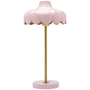 PR Home Wells lampe de table rose/dorée pas cher