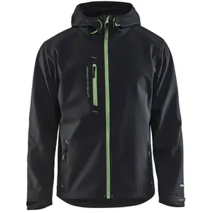 Comparateur de prix : Blåkläder Veste de travail softshell à capuche 4949 - Noir/Vert xl