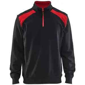 Comparateur de prix : Blåkläder Sweat de travail à col camionneur bicolore 3353 - Noir/Rouge xl