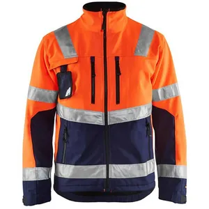 Comparateur de prix : Blåkläder Veste softshell haute visibilité Blaklader 4900 - Orange / Bleu foncé - m - Orange / Bleu foncé