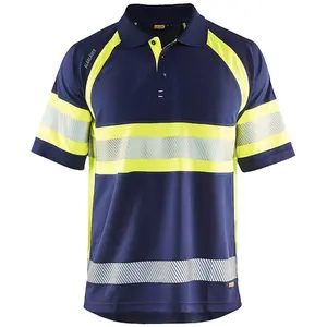 Blåkläder Polo de travail haute visibilité anti-UV 3338 - Marine/Jaune fluo xl