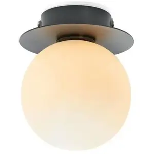 Markslöjd MINI-Plafonnier de salle de bain Métal/Verre Opalin Ø10cm pas cher