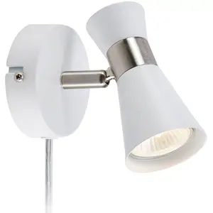 Comparateur de prix : Markslöjd Applique Folie, spot pivotant, blanche/acier