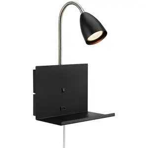Applique murale GU10 7W IP20 noir - Markslöjd - Cuarto pas cher